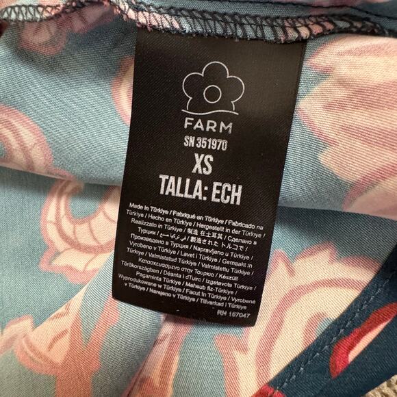 Farm Rio NWT Women's Size XS Flower Delicacy Paisley Slip Dress Y2K Retro $210 - Picture 7 of 13